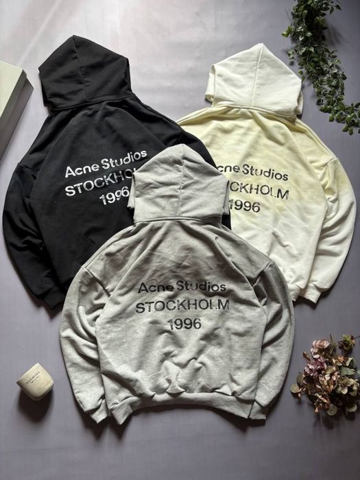 брендове худі Acne Studios Stockholm 1996 / кофта акне студіо з вінтажним принтом