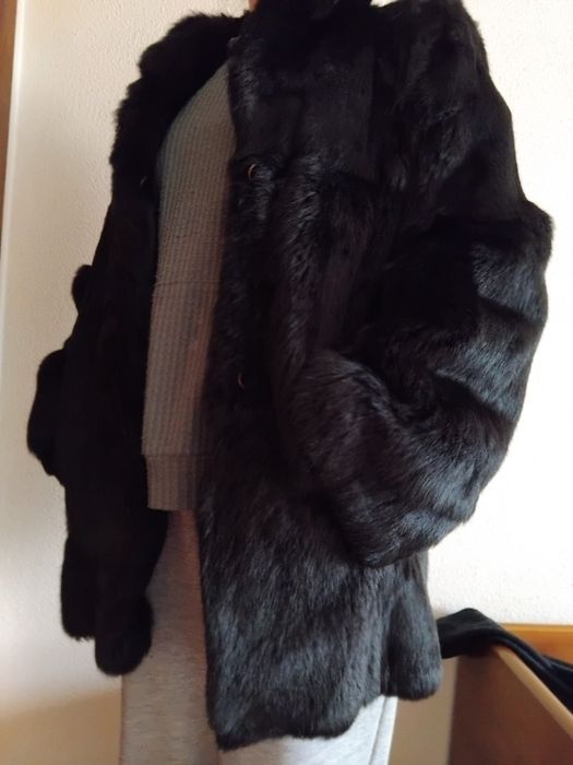 Casaco de Peles Vison Preto