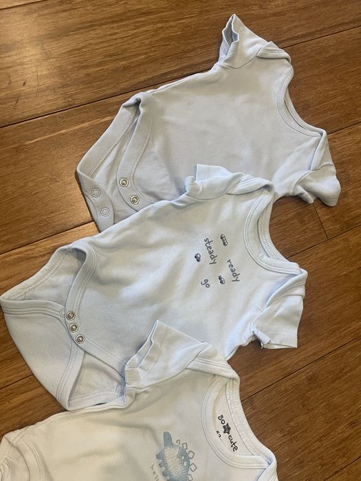 3szt body na krótki rękaw r 62, 3x