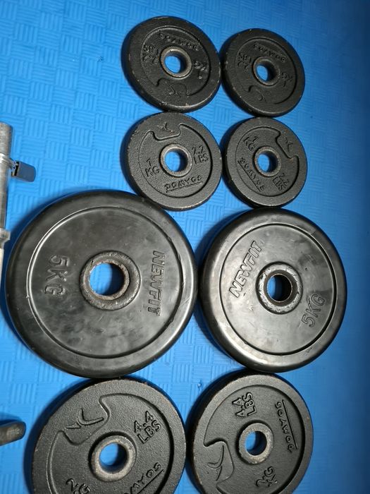 Discos e barras halteres