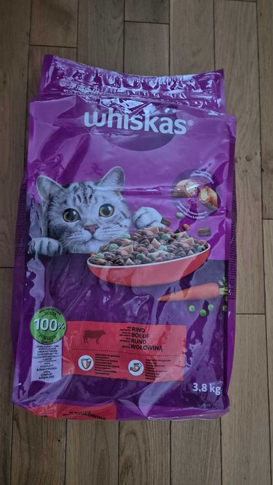 Karma whiskas, 3.8 kg, wolowina