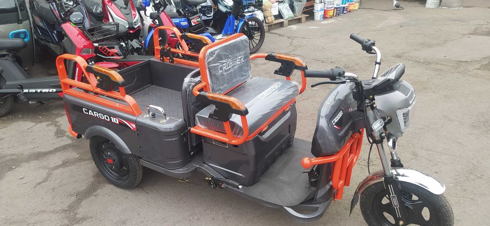 Електротрицикл  вантажопасажирський Crosser CARGO-10 (60V/32Ah/1000w)