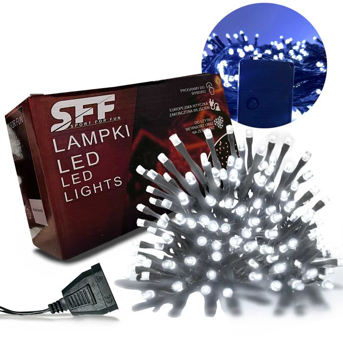 Lampki choinkowe 1000 LED barwa ciepła / barwa zimna na Święta