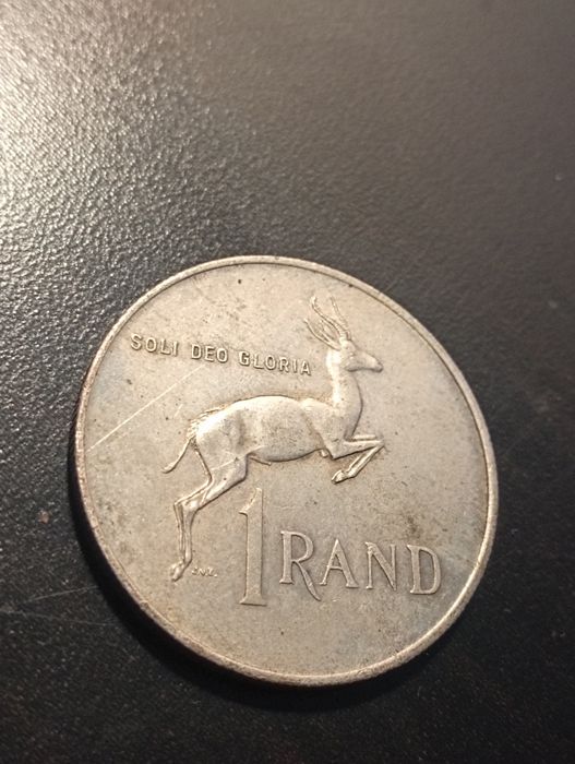 1 rand - 1º aniversário -em africâner Africa do Sul 1967 Prata	Soberba*