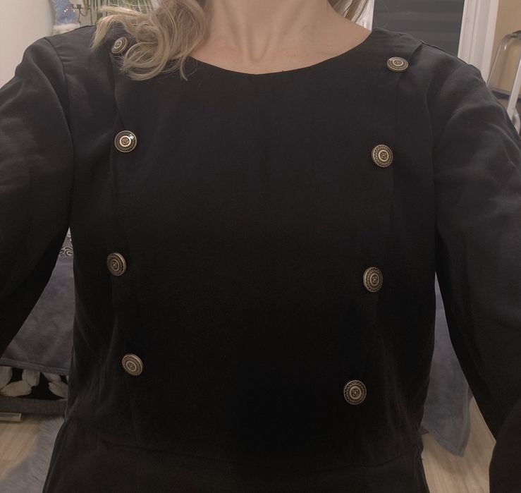 Czarna długa sukienka/tunika