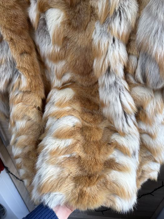 Futro z lisa lis płaszcz futrzany rudy M L slavic girl prl moda polska