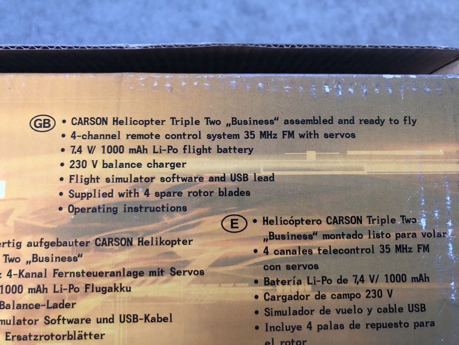 Model RC Helikopter RC Carson Triple Two Business