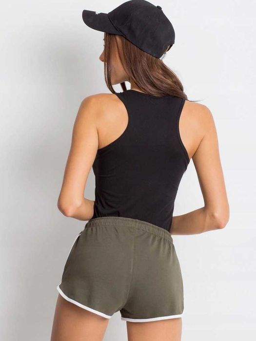 Rue Paris Nowe bawełniane spodenki khaki M