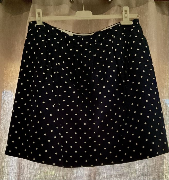 Saia Gant azul às bolinhas brancas