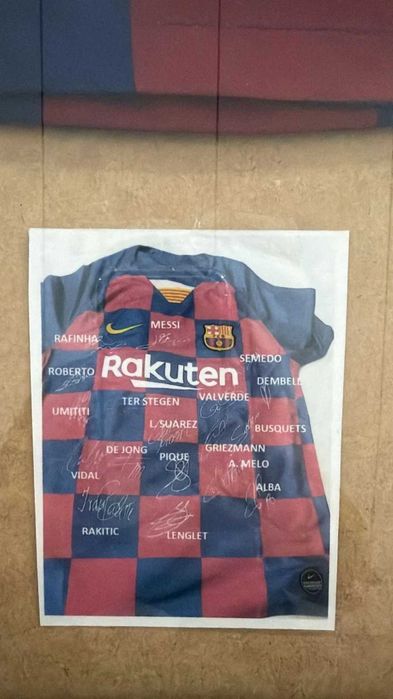 Camisola do FC Barcelona 2019/2020 Assinada à Mão pela Equipa–Com COA