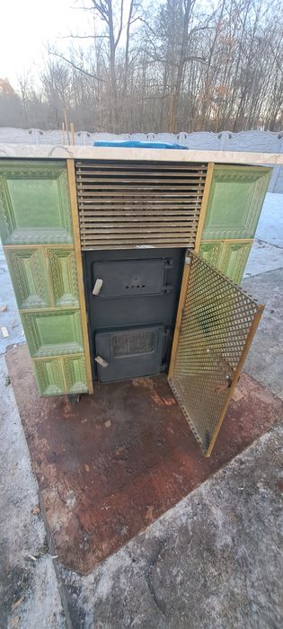 Piec kominkowy stylowy kominek koza kaflowy 7KW