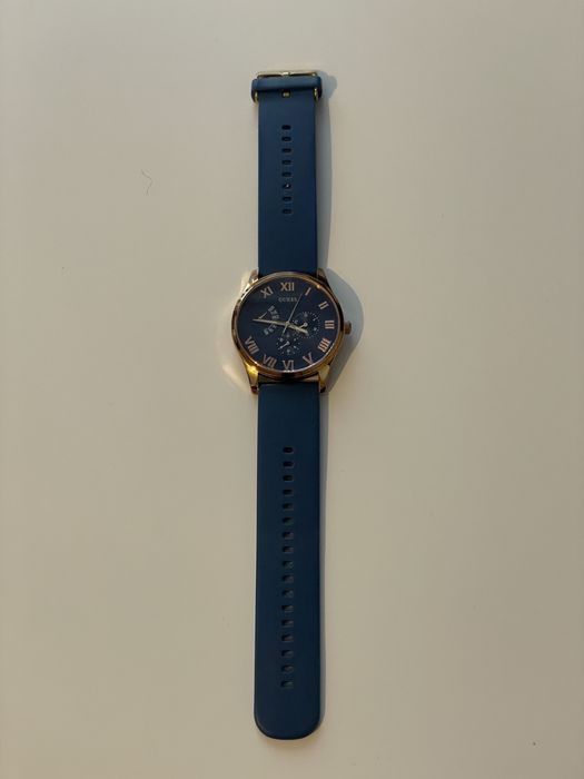 Zegarek meski GUESS niebieski/ granatowy / złota koperta