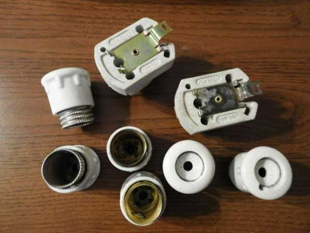 Oprawy bezpieczników topikowych + bezpieczniki - PRL