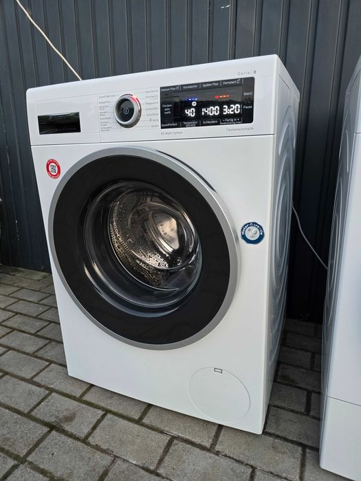 Zestaw flagowy BOSCH Serie 8 pralka+suszarka pompa ciepła 4D WiFi LED