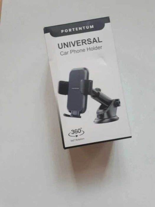 Czarny uchwyt samochodowy do telefonu, NIEUŻYWANY