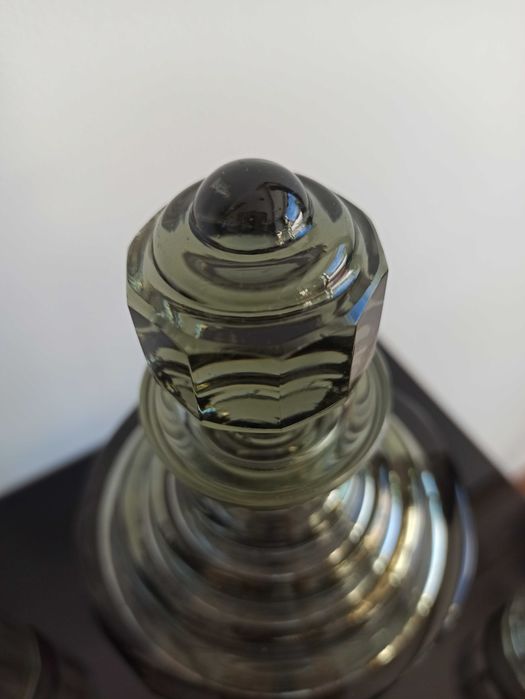 Zestaw do likieru szkło szlifowane Czechosłowacja -  Moser / Bohemia