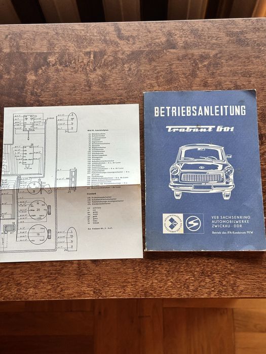 Trabant 601 instrukcja plus schemat