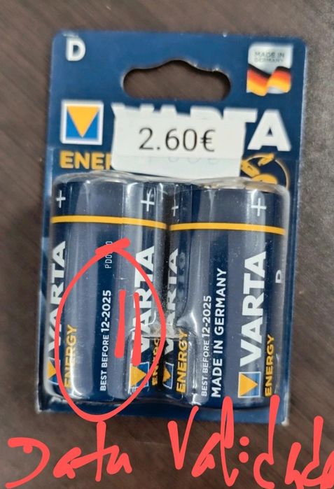 Pilhas Varta D "grandes"