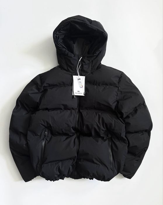 Пуховик Pull&Bear Чорний Дутий Зимова Куртка Пулбір puffer jacket