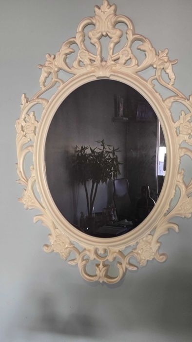 Espelho Oval Decorativo Estilo Barroco / Provençal – Moldura Trabalhada