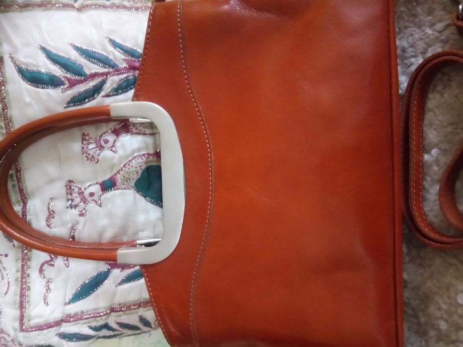 Torebka ze skóry naturalnej mała