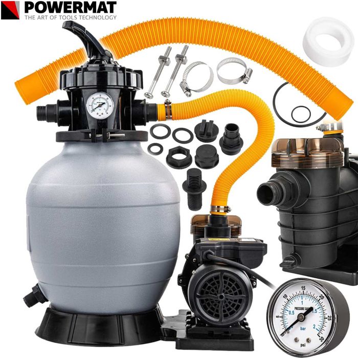 POWERMAT Pompa Piaskowa Do Basenu Filtrująca Basenów 10000L/h PM1351
