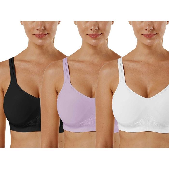 Nowy biustonosz damski / top / bez fiszbin / gładki / XXL /3szt !9649!