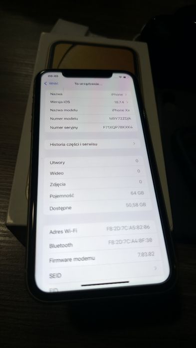 Smartfon Iphone Xr - 64 Gb - b.dobry stan - szkło etui ładowarka+ słuc