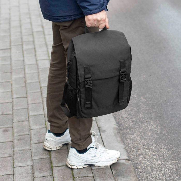 Міський рюкзак чорний тканинний ТENTAUR молодіжний портфель на 18 л