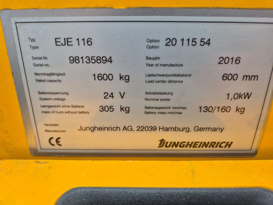 Електровізок Jungheinrich EJE 116, електророкла,  электротележка,рохла