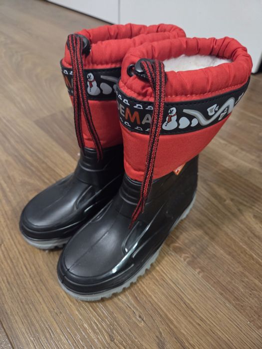 Kalosze Ocieplane Śniegowce Frost red  r. 32/33