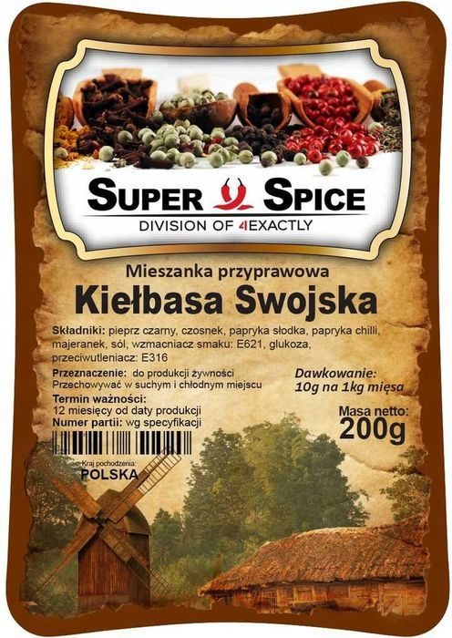 Mieszanka Przyprawowa SuperSpice - o smaku Kiełbasa Swojska - 200g