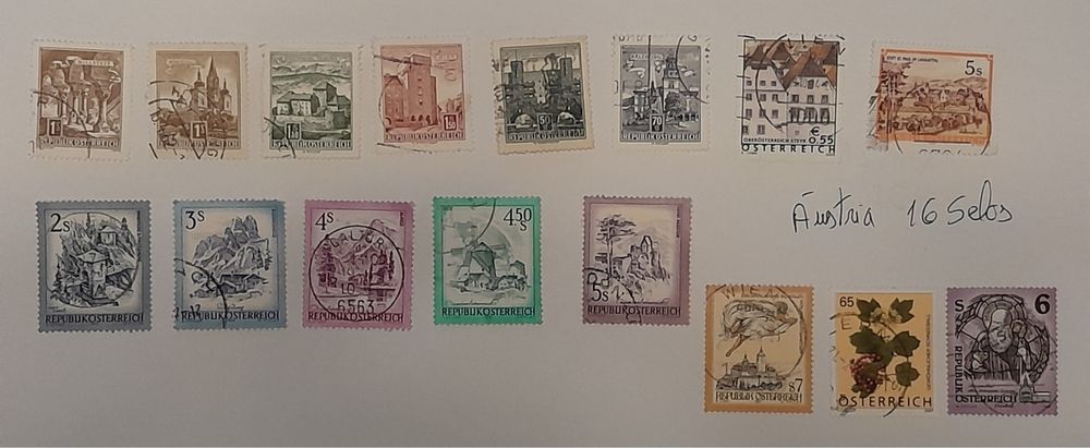 Lote 172 Selos Usados – Europa – 6 Países