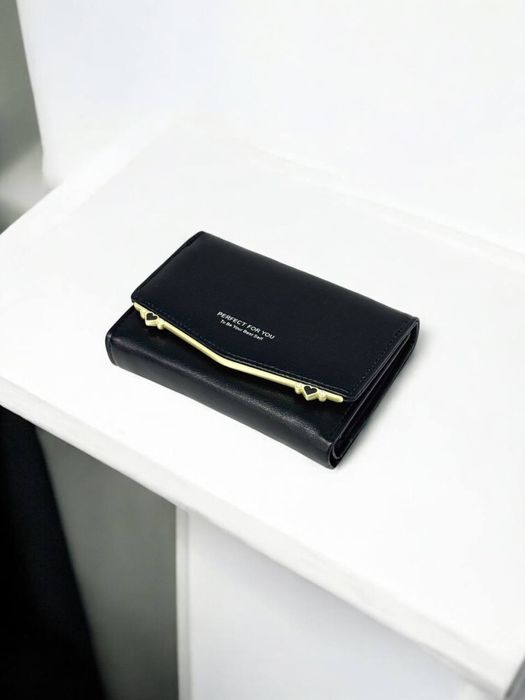 Чорний гаманець, еко-шкіра