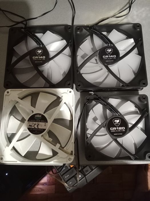Кулера для пк Cougar 2/140 мм 1 / 120 мм и cooler master 1/140 мм