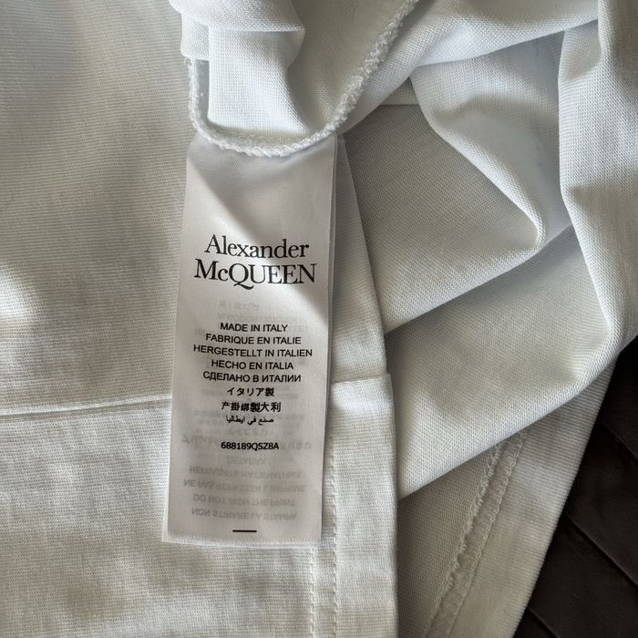Koszulka z nadrukiem suwaka alexander mcqueen unisex