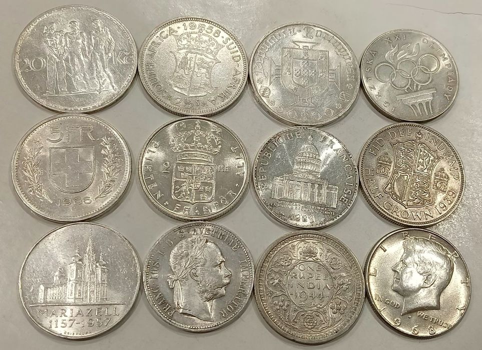 Продам срібні монети зі штемпель ним блиском