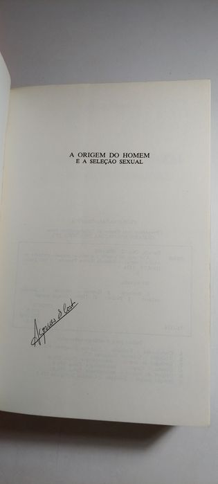A Origem do Homem e a Seleção Sexual - Charles Darwin (1976)