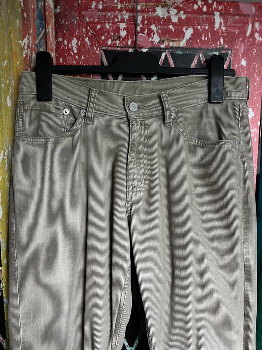 Beżowe bawełniane spodnie sztruksowe Vintage Levi’s Strauss & Co. 751