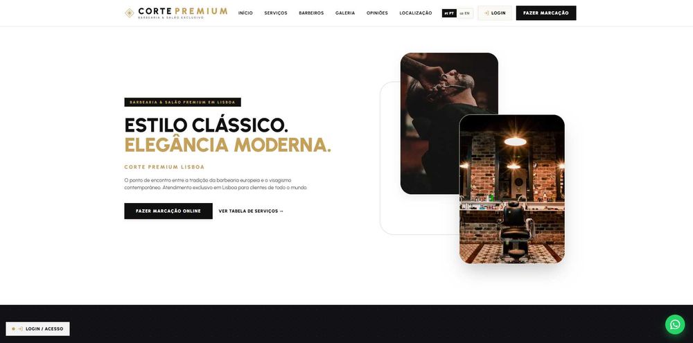 Tenha um Site Profissional para a Sua Barbearia por Apenas 75€/Mês