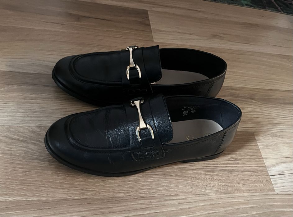 Loafersy mokasyny czarne Badura 37