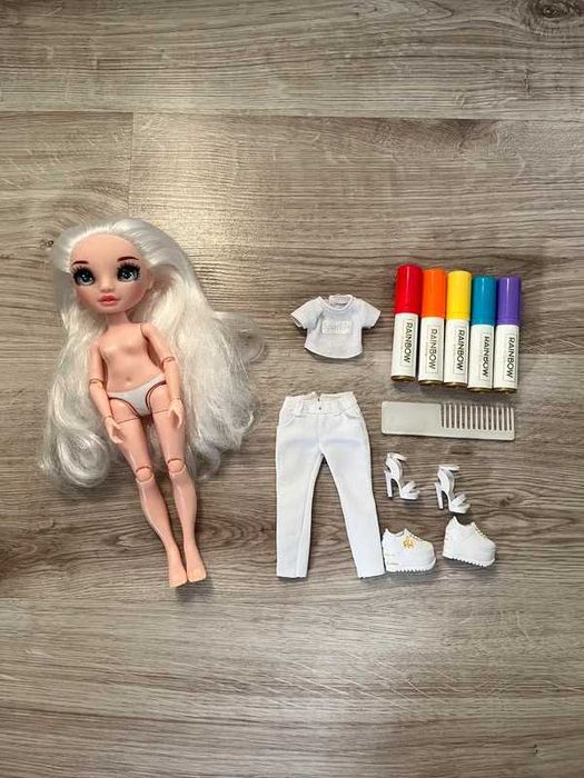 lalka rainbow high color & create DIY niebieskie oczy