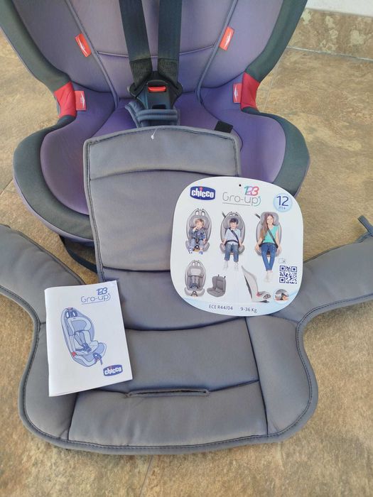 Cadeira Auto Chicco Gro-Up 123 9-36Kg / Muito bem estimada (Guimarães)