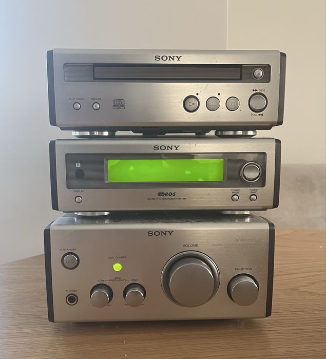 Miniwieża Sony TA-SP55, ST-SP55, CDP-SP55 - sprawna poza LCD