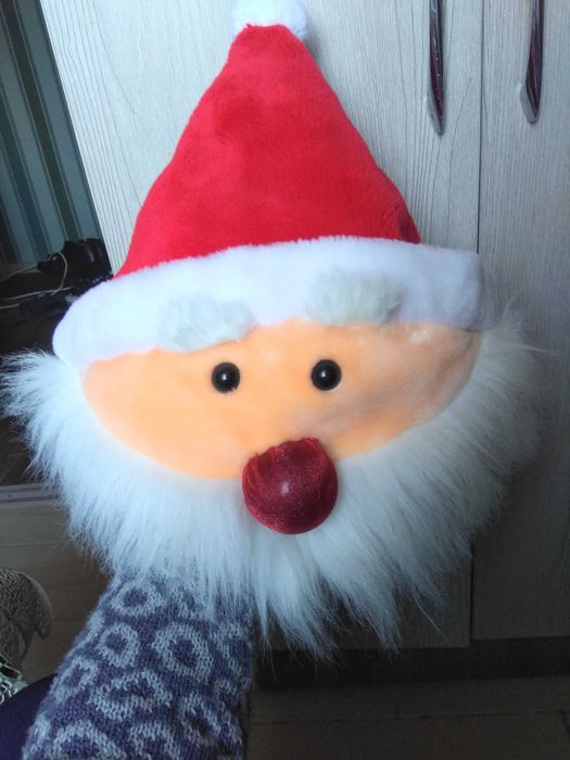 Шапка гнома новогодняя, светиться