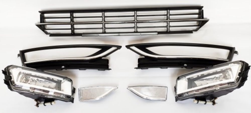 VW Volkswagen Passat B7 USA комплект решеток в бампер. Туманки , птф,