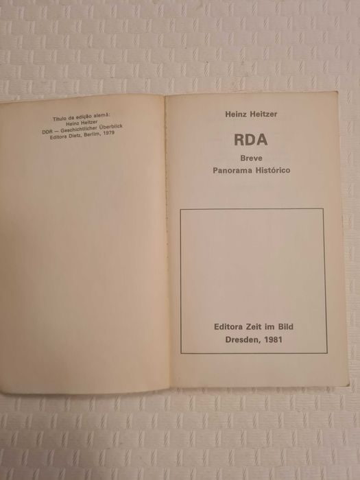 Livro "RDA: Panorama Histórico"