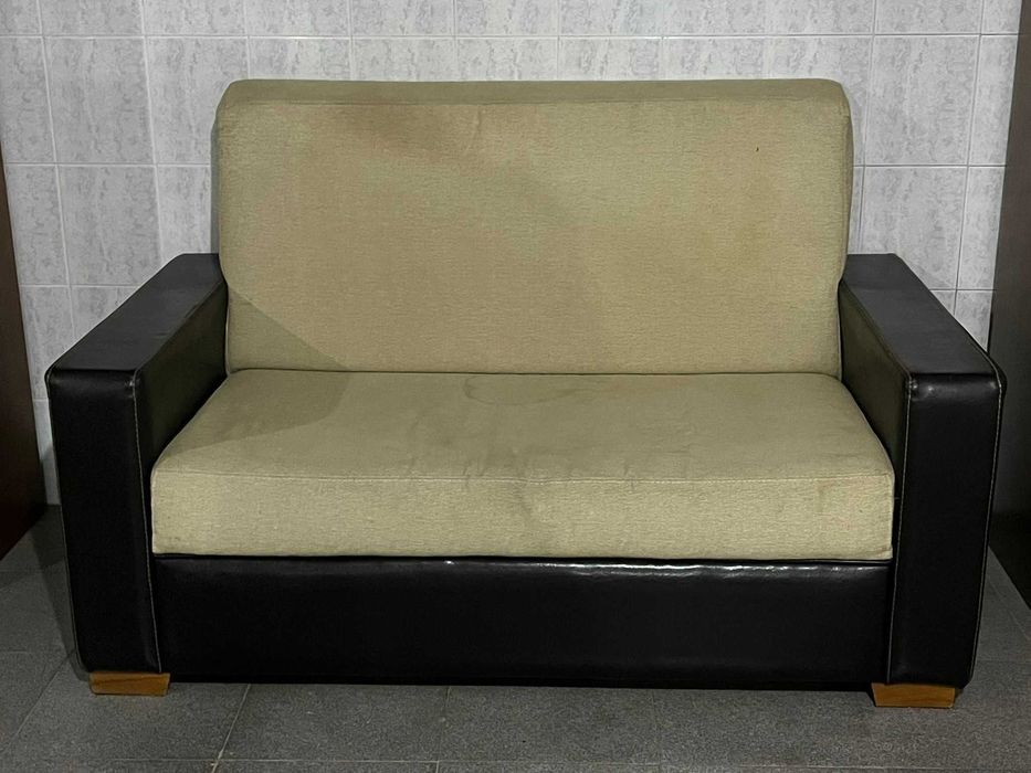 Sofá tecido/pele