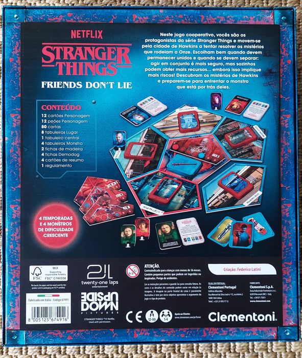 Jogo de tabuleiro Stranger Things como novo