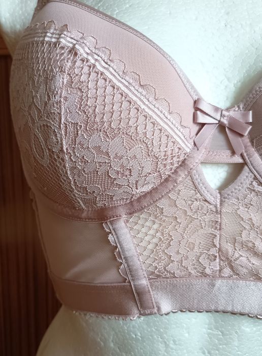 Hunkemöller - różowy przydymiony biustonosz gorsetowy - 80C